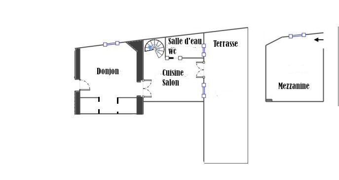 Plan du repaire des passions - L'antre des vices, gites BDSM en Rhone-Alpes